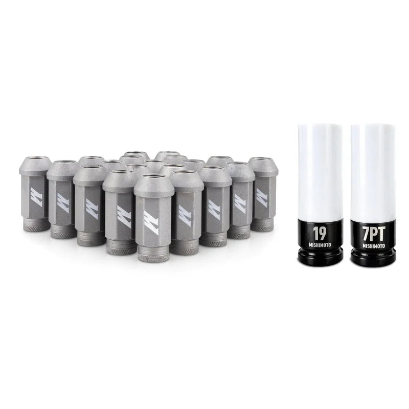 Mishimoto Steel Locking Lug Nuts M14x1.5 20pc Set Silver - Main Product View