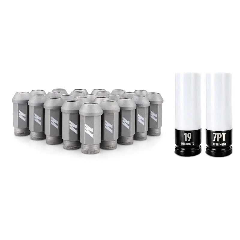 Mishimoto Steel Locking Lug Nuts M14x1.5 24pc Set Silver - Main Product View