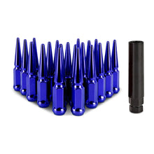 Load image into Gallery viewer, Mishimoto Steel Spiked Lug Nuts M12x1.5 20pc Set - Blue - Main Product View