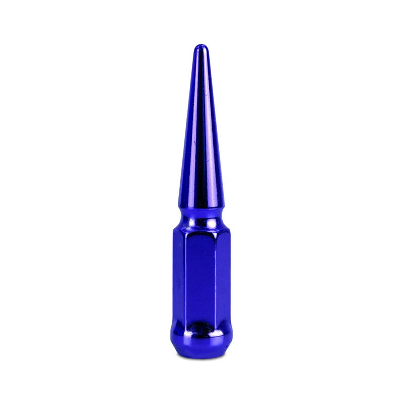 Mishimoto Steel Spiked Lug Nuts M12x1.5 20pc Set - Blue - Side View