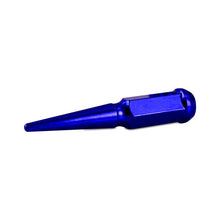 Load image into Gallery viewer, Mishimoto Steel Spiked Lug Nuts M12x1.5 20pc Set - Blue - Back View
