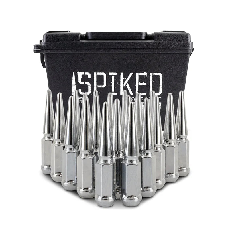 Mishimoto Steel Spiked Lug Nuts M12x1.5 20pc Set - Chrome - Back View
