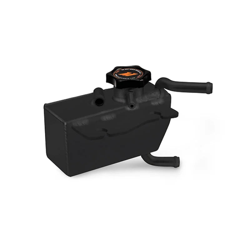 Mishimoto Subaru 08-14 WRX/ 05-09 Legacy GT Aluminum Coolant Expansion Tank - Black - Side View