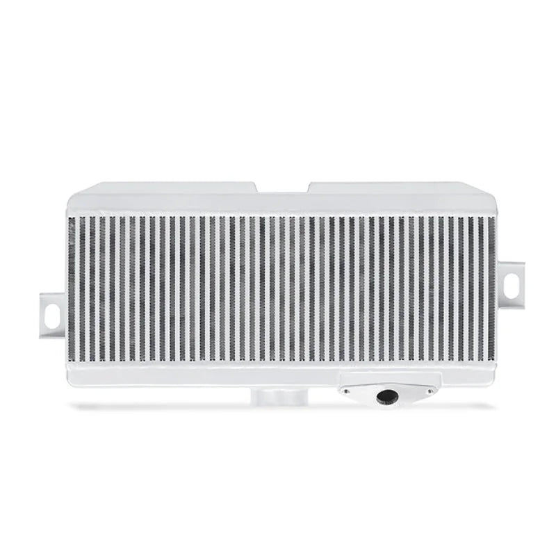 Mishimoto Subaru 08-15 WRX STi Top-Mount Intercooler Kit - Powder Coated Silver & Red Hoses - Side View