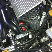 Load image into Gallery viewer, Mishimoto Subaru WRX Blue Silicone Throttle Body Hose - Installation View