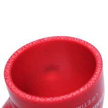 Load image into Gallery viewer, Mishimoto Subaru WRX Red Silicone Throttle Body Hose - Back View