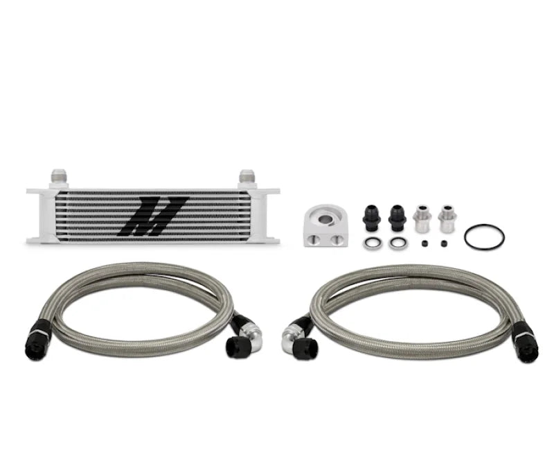 Mishimoto Universal 10 Row Oil Cooler Kit (Metal Braided Lines) - Main Product View