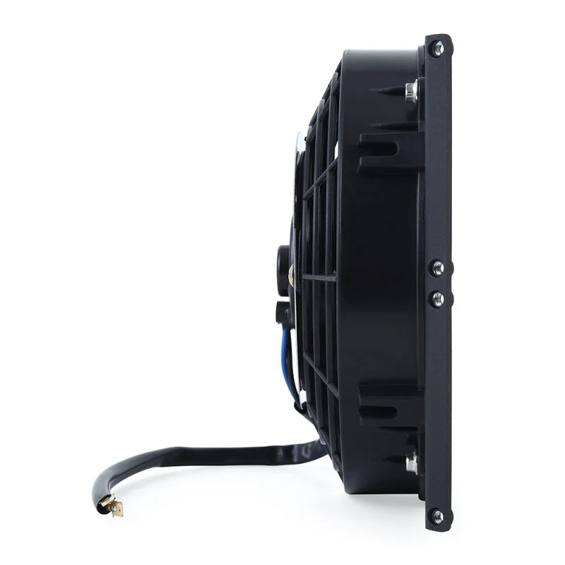 Mishimoto Universal 10in. Heavy-Duty Oil Cooler Fan Shroud - Micro Wrinkle Black - Back View