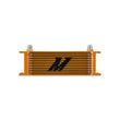 Load image into Gallery viewer, Mishimoto Universal 13-Row Oil Cooler Gold - Main Product View