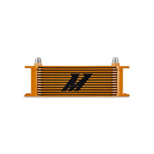 Load image into Gallery viewer, Mishimoto Universal 13-Row Oil Cooler Gold - Main Product View