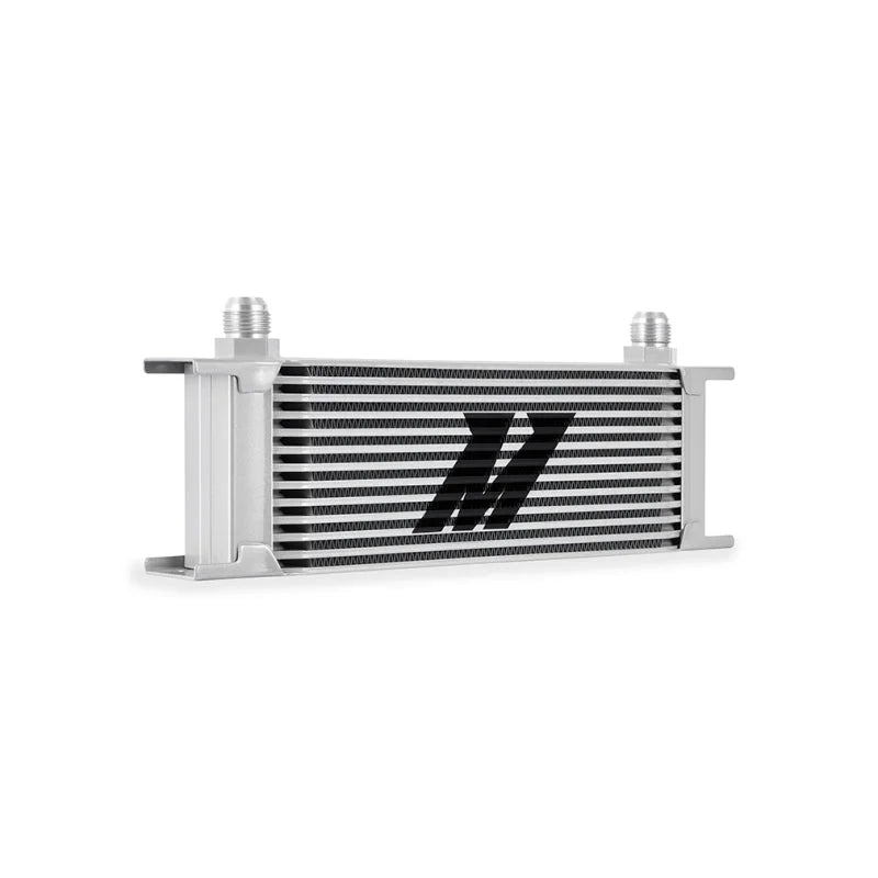 Mishimoto Universal 13-Row Oil Cooler Silver - Side View