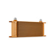 Load image into Gallery viewer, Mishimoto Universal 16-Row Oil Cooler Gold - Side View