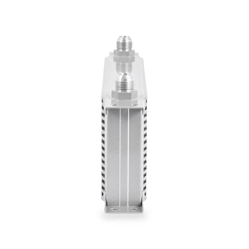 Mishimoto Universal 16-Row Oil Cooler Silver - Side View
