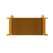 Load image into Gallery viewer, Mishimoto Universal 19 Row Oil Cooler - Gold - Back View