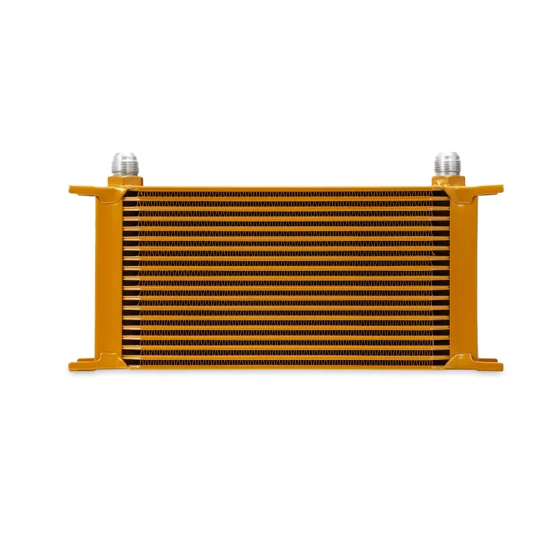 Mishimoto Universal 19 Row Oil Cooler - Gold - Back View