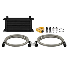Load image into Gallery viewer, Mishimoto Universal 19 RowThermostatic Oil Cooler Kit - Black - Side View