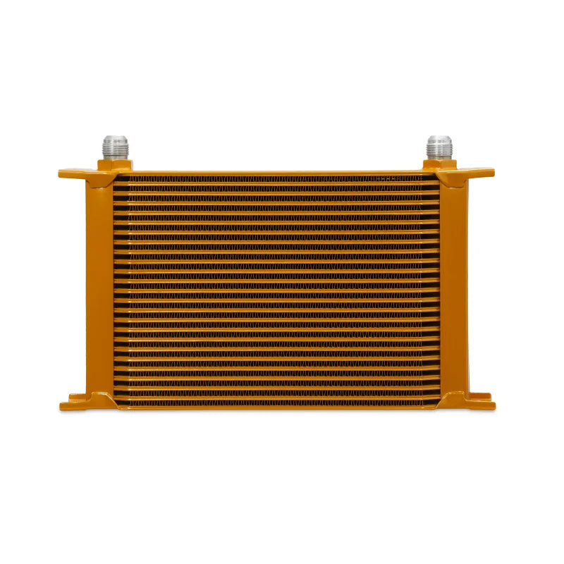 Mishimoto Universal 25-Row Oil Cooler - Gold - Back View