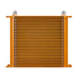 Load image into Gallery viewer, Mishimoto Universal 34 Row Oil Cooler - Gold - Back View