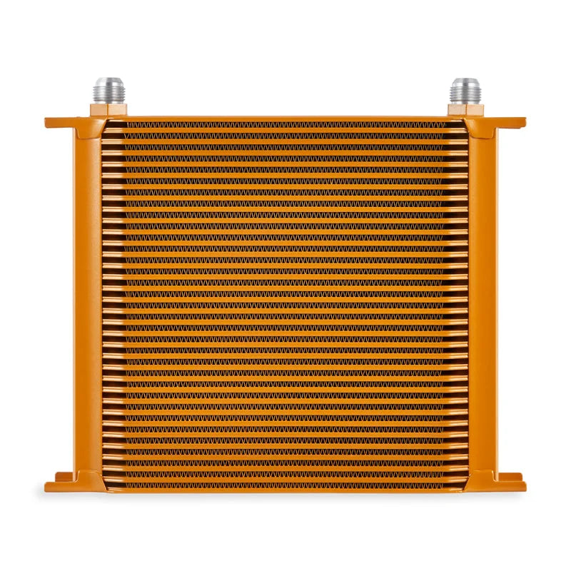 Mishimoto Universal 34 Row Oil Cooler - Gold - Back View
