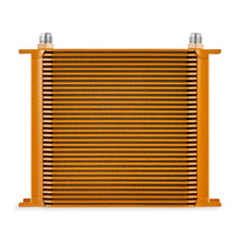 Load image into Gallery viewer, Mishimoto Universal 34 Row Oil Cooler - Gold - Back View