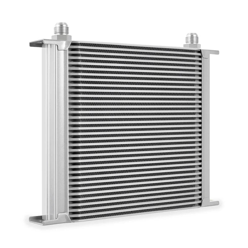 Mishimoto Universal 34 Row Oil Cooler - Silver - Side View