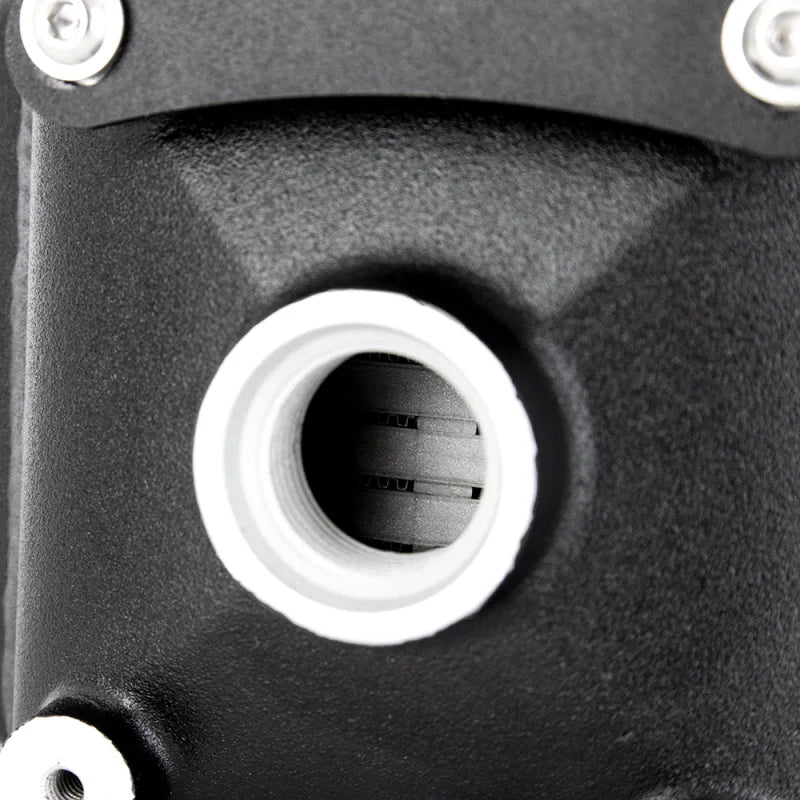 Mishimoto Universal Air-To-Water Intercooler Single Pass (1500hp) - Same Side Inlet/Outlet - Side View