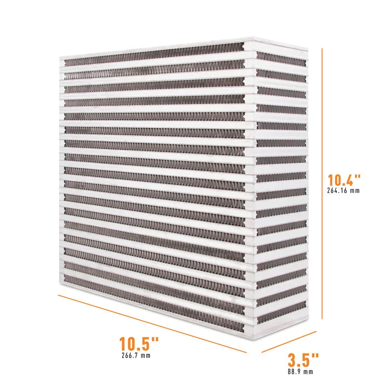 Mishimoto Universal Air-to-Air Intercooler Core - 10.5in / 10.4in / 3.5in - Main Product View