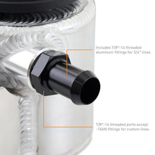 Load image into Gallery viewer, Mishimoto Universal Aluminum Coolant Expansion Tank - Brushed - Side View