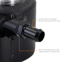 Load image into Gallery viewer, Mishimoto Universal Aluminum Coolant Expansion Tank - MWBK - Back View