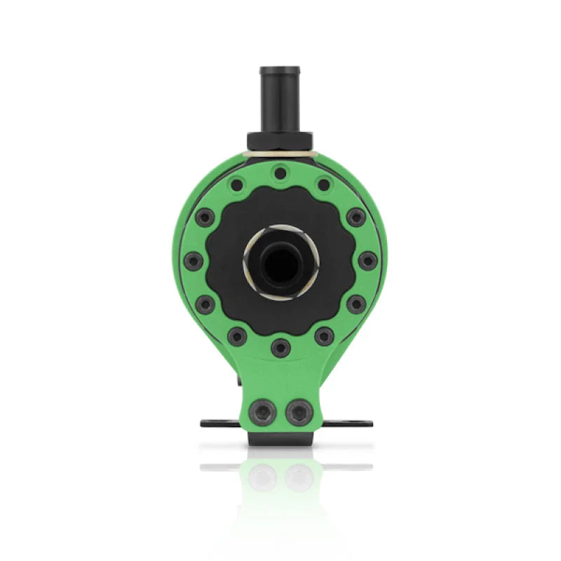 Mishimoto Universal Baffled Oil Catch Can - Green - Back View