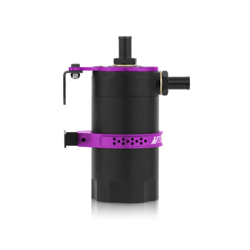 Mishimoto Universal Baffled Oil Catch Can - Purple - Side View