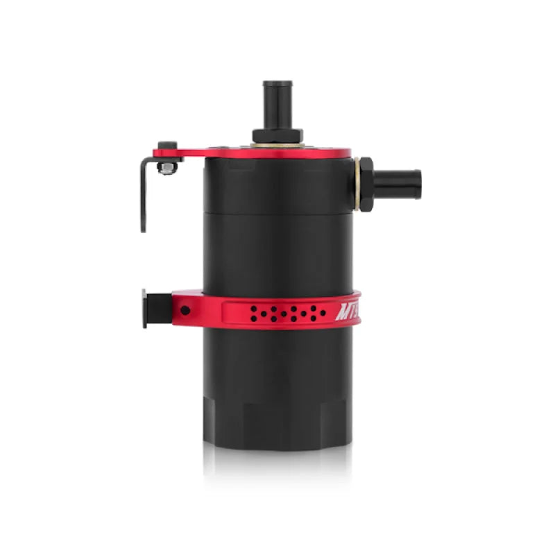 Mishimoto Universal Baffled Oil Catch Can - Red - Side View