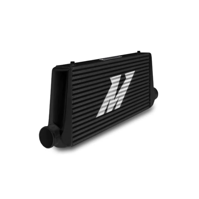 Mishimoto Universal Black S Line Intercooler Overall Size: 31x12x3 Core Size: 23x12x3 Inlet / Outlet - Side View