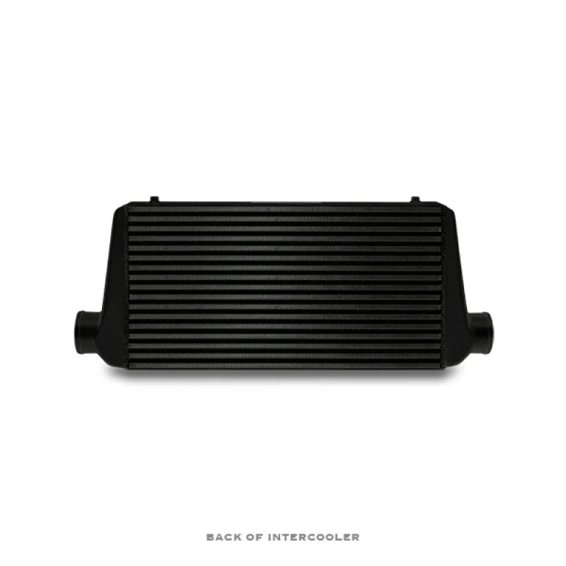 Mishimoto Universal Black S Line Intercooler Overall Size: 31x12x3 Core Size: 23x12x3 Inlet / Outlet - Back View