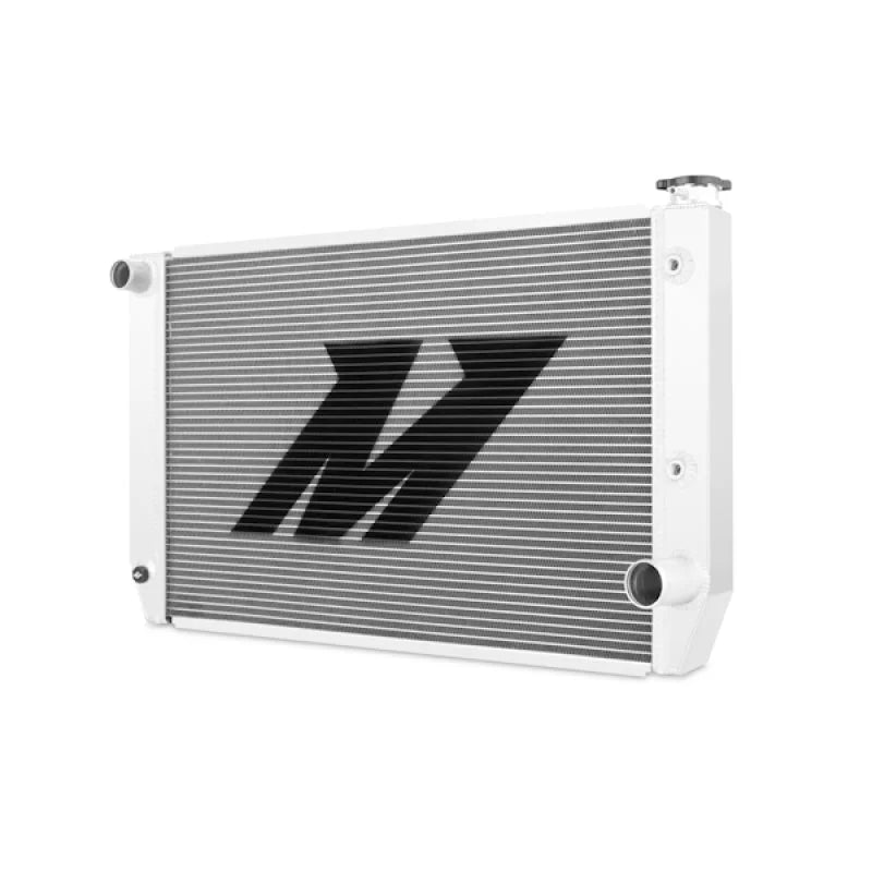 Mishimoto Universal Circle Track Radiator 31in x 19in x 3in Manual & Automatic Radiator - Side View