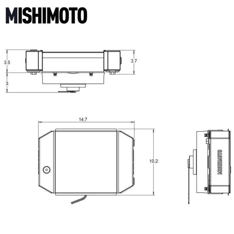 Mishimoto Universal Drag Race Performance Aluminum Radiator - Black - Additional View 6