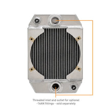 Load image into Gallery viewer, Mishimoto Universal Drag Race Performance Aluminum Radiator - Natural - Back View