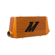 Load image into Gallery viewer, Mishimoto Universal Gold R Line Intercooler Overall Size: 31x12x4 Core Size: 24x12x4 Inlet / Outlet - Side View