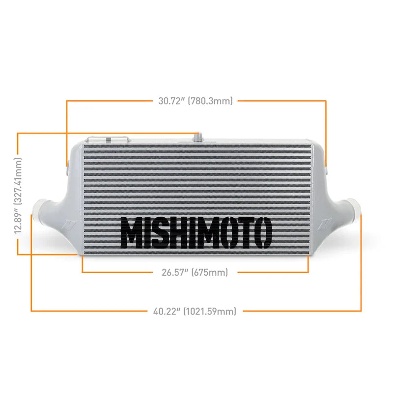 Mishimoto Universal L-Line Intercooler - Black - Side View