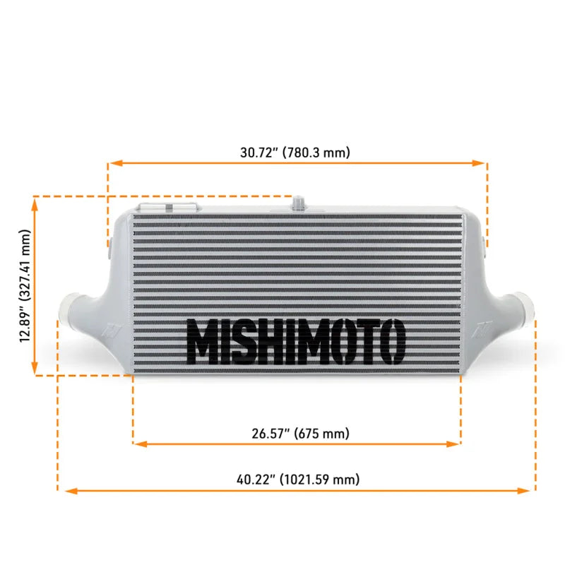 Mishimoto Universal L-Line Intercooler - Silver - Side View