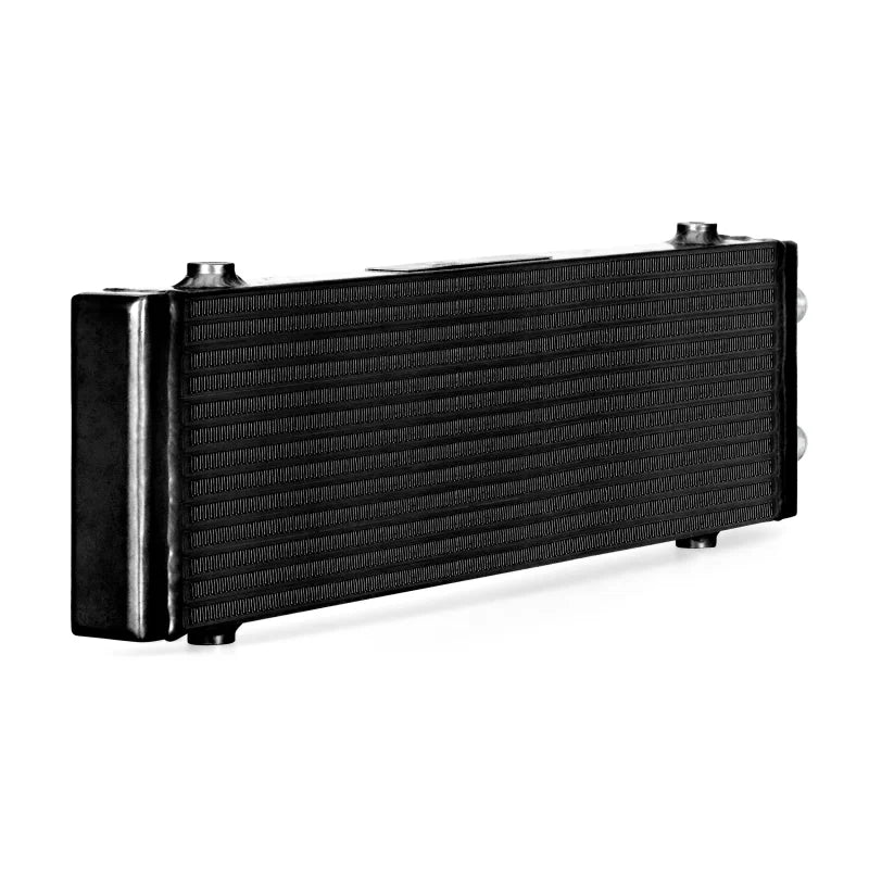 Mishimoto Universal Large Bar and Plate Dual Pass Black Oil Cooler - Back View