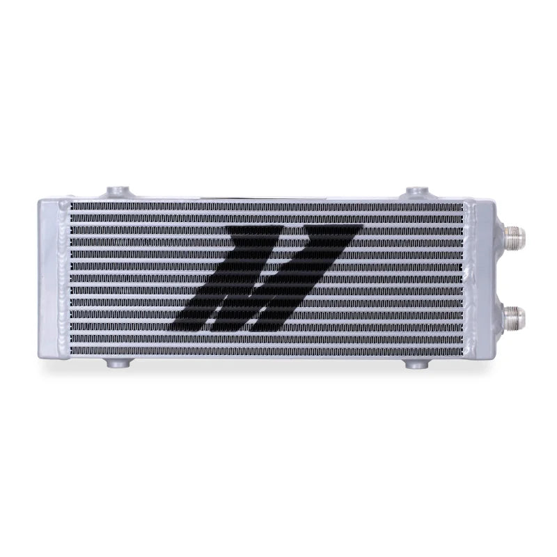 Mishimoto Universal Medium Bar and Plate Dual Pass Silver Oil Cooler - Side View