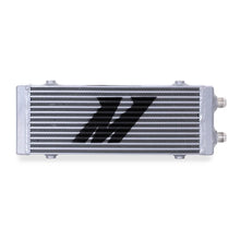 Load image into Gallery viewer, Mishimoto Universal Medium Bar and Plate Dual Pass Silver Oil Cooler - Side View
