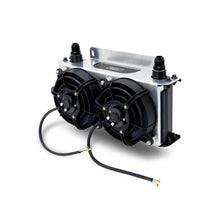 Load image into Gallery viewer, Mishimoto Universal Oil Cooler Kit - 19 Row Cooler and 2x5in Fans - Side View