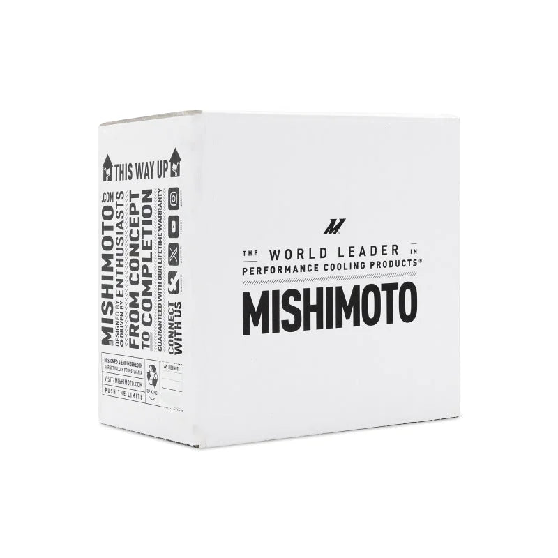 Mishimoto Universal Oil Cooler Kit 23 Row Cooler and 1in x 8in Fan - Back View