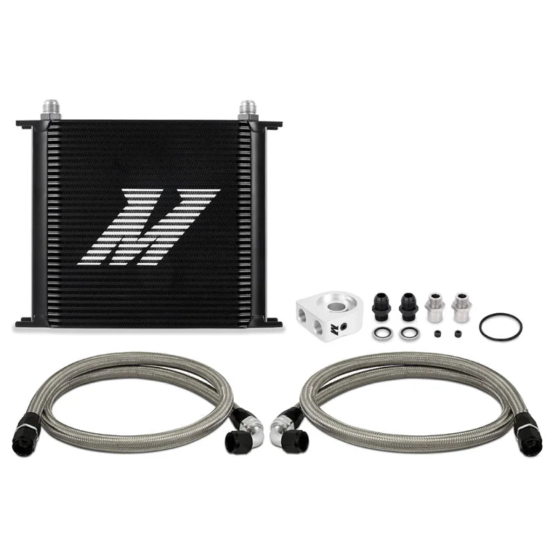 Mishimoto Universal Oil Cooler Kit 34-Row Black - Main Product View