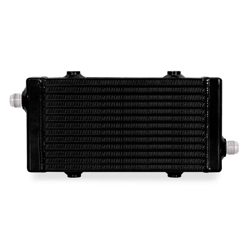 Mishimoto Universal Small Bar and Plate Cross Flow Black Oil Cooler - Side View