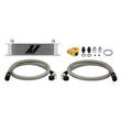 Load image into Gallery viewer, Mishimoto Universal Thermostatic 10 Row Oil Cooler Kit - Silver - Main Product View