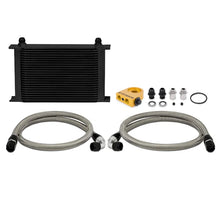 Load image into Gallery viewer, Mishimoto Universal Thermostatic 25 Row Oil Cooler Kit (Black Cooler) - Side View