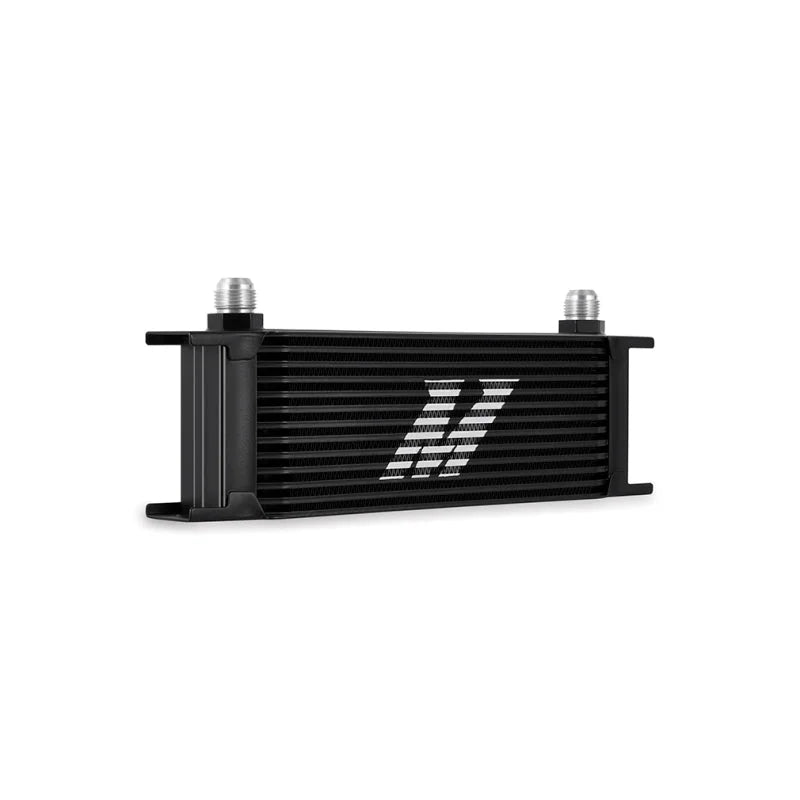 Mishimoto Universal Thermostatic Oil Cooler Kit 13-Row Black - Installation View